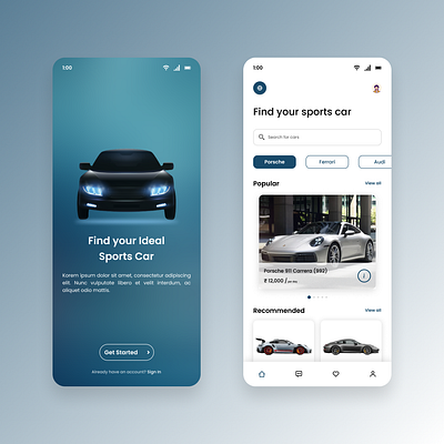 Car Rental Mobile App dailyui design ui ui design ux ux design