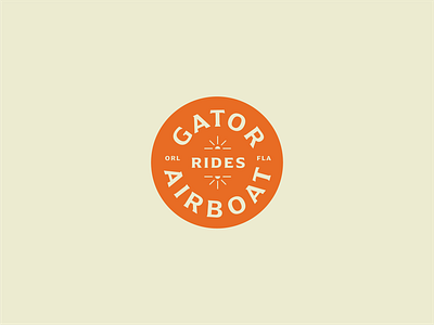 Gator Airboat Rides Identity 🐊 airboat badge boat brand identity branding florida gator identity illustration nautical retro sunshine typography vintage