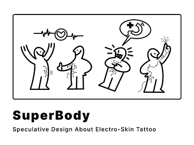 SuperBody - Electro-Tattoo Speculative Design speculative storyboard