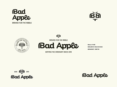Bad Apple Brewery - Logo Variations adobe illustrator branding design graphic design logo