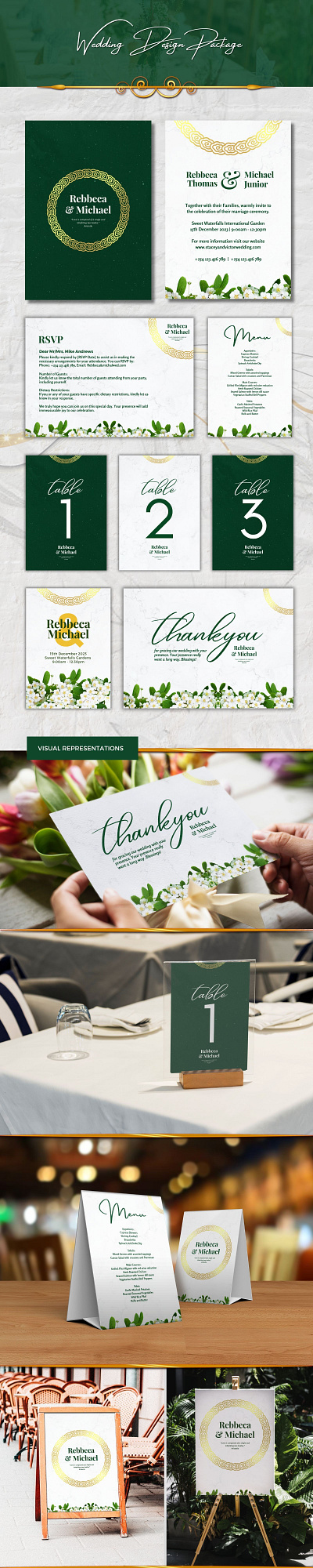 WEDDING DESIGN PACKAGE brand identity graphics design save the date social media flyer design wedding day wedding invitation card wedding photography