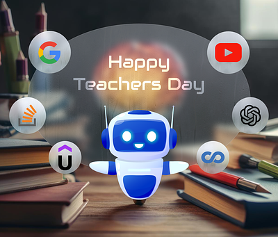 Happy Teachers' Day: Tribute to Our Guiding Lights 3d 5th september adobe illustrator adobe xd ai banner chat gpt design digital art education figma graphic design happy teachers day illustration language learning online course teachers day tools and technology