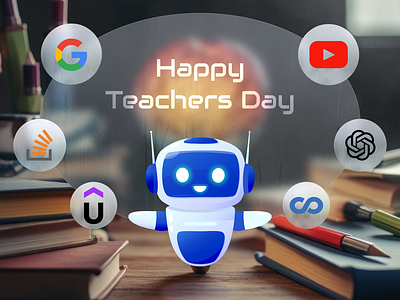 Happy Teachers' Day: Tribute to Our Guiding Lights 3d 5th september adobe illustrator adobe xd ai banner chat gpt design digital art education figma graphic design happy teachers day illustration language learning online course teachers day tools and technology