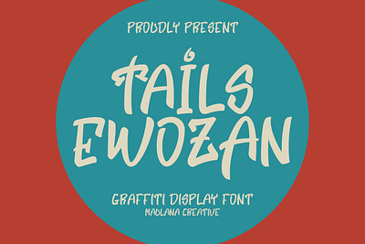 Tails Ewozan Graffiti Display Font animation branding design font fonts graphic design illustration logo nostalgic