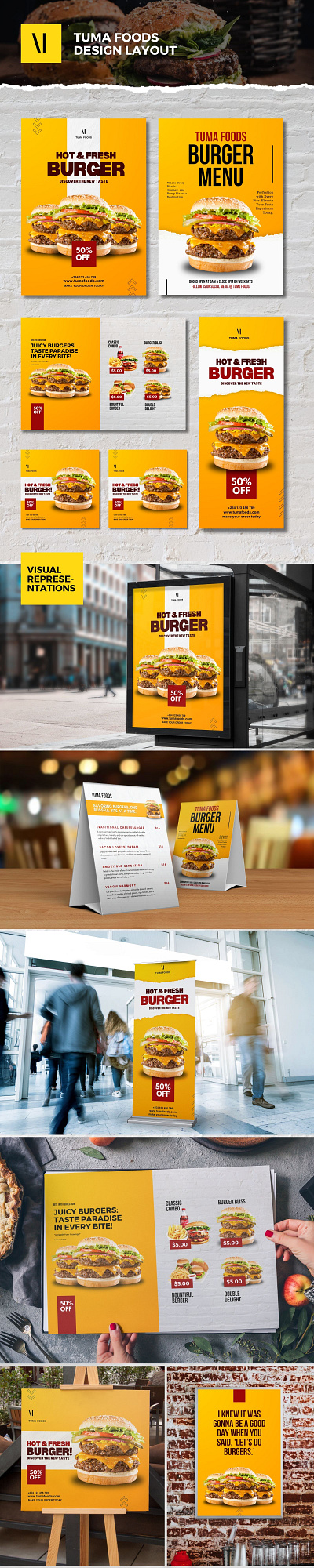 BURGER DESIGN PACKAGE LAYOUT brand ide brand identity branding burger posters fast food flyers graphic design restaurant flyer design social media flyer design