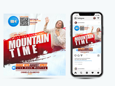 E-flyer (Mockup design) church e flyer flyer design freelancer graphics instagram mountain prayer prayer time zoom meeting