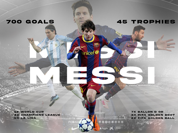 Messi Banner work by Sanjit Mondal on Dribbble