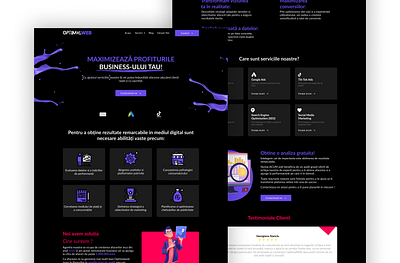 Optimalweb - Redesign branding design figma illustrator marketing marketing website photoshop ui design uiux design ux design