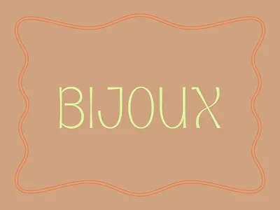 Bijoux Font art nouveau bijoux branding custom type eccentric editorial font font design headline logo packaging