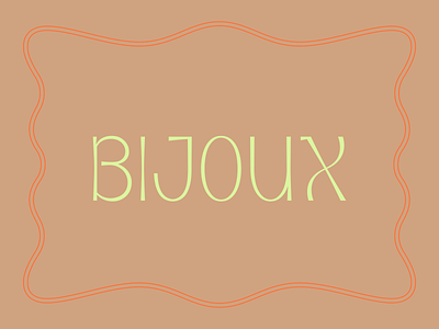 Bijoux Font art nouveau bijoux branding custom type eccentric editorial font font design headline logo packaging