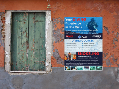 Postr and flyer design of local diving school branding