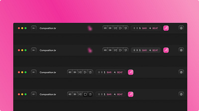 Headers 🪄 ai dark dark mode header macos macos app music product design saas ui