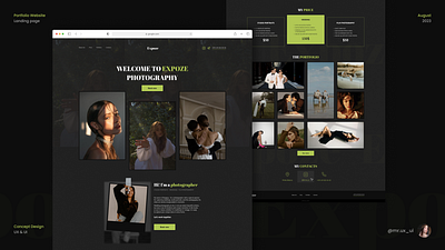 Portfolio Website branding design dribbble graphic design land landeng page landing landingpage photograp portfolio ui uidesign ux uxdesign