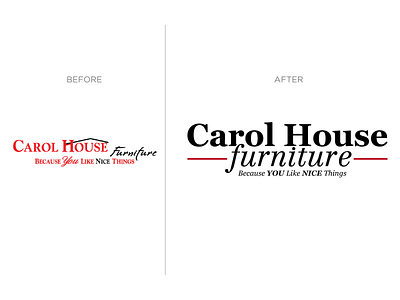 Carol House Furniture - Logo Update branding design graphic design logo typography vector