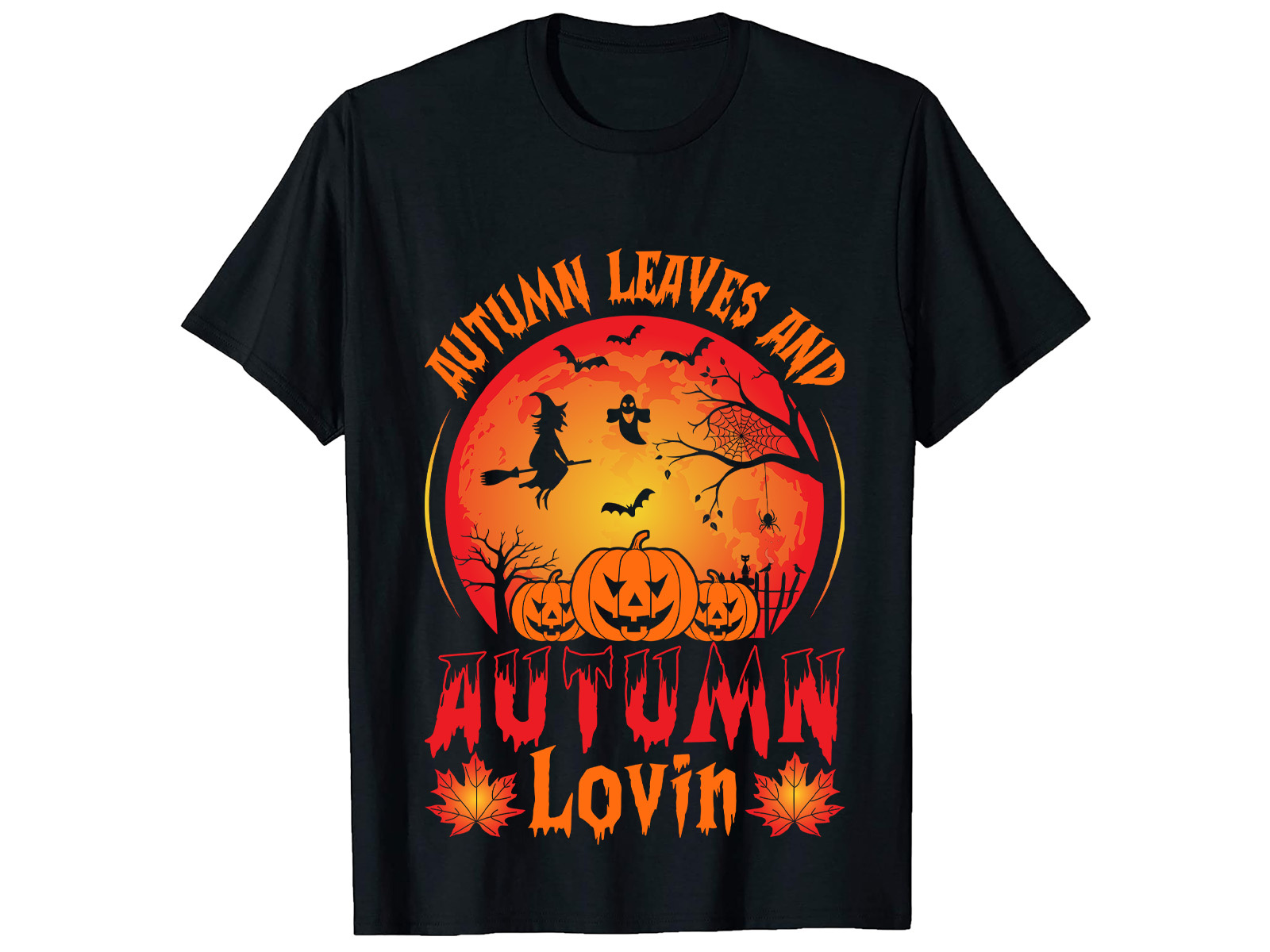 Autumn Leaves And Autumn, Halloween T-Shirt Designs. by Merch Bundle on ...