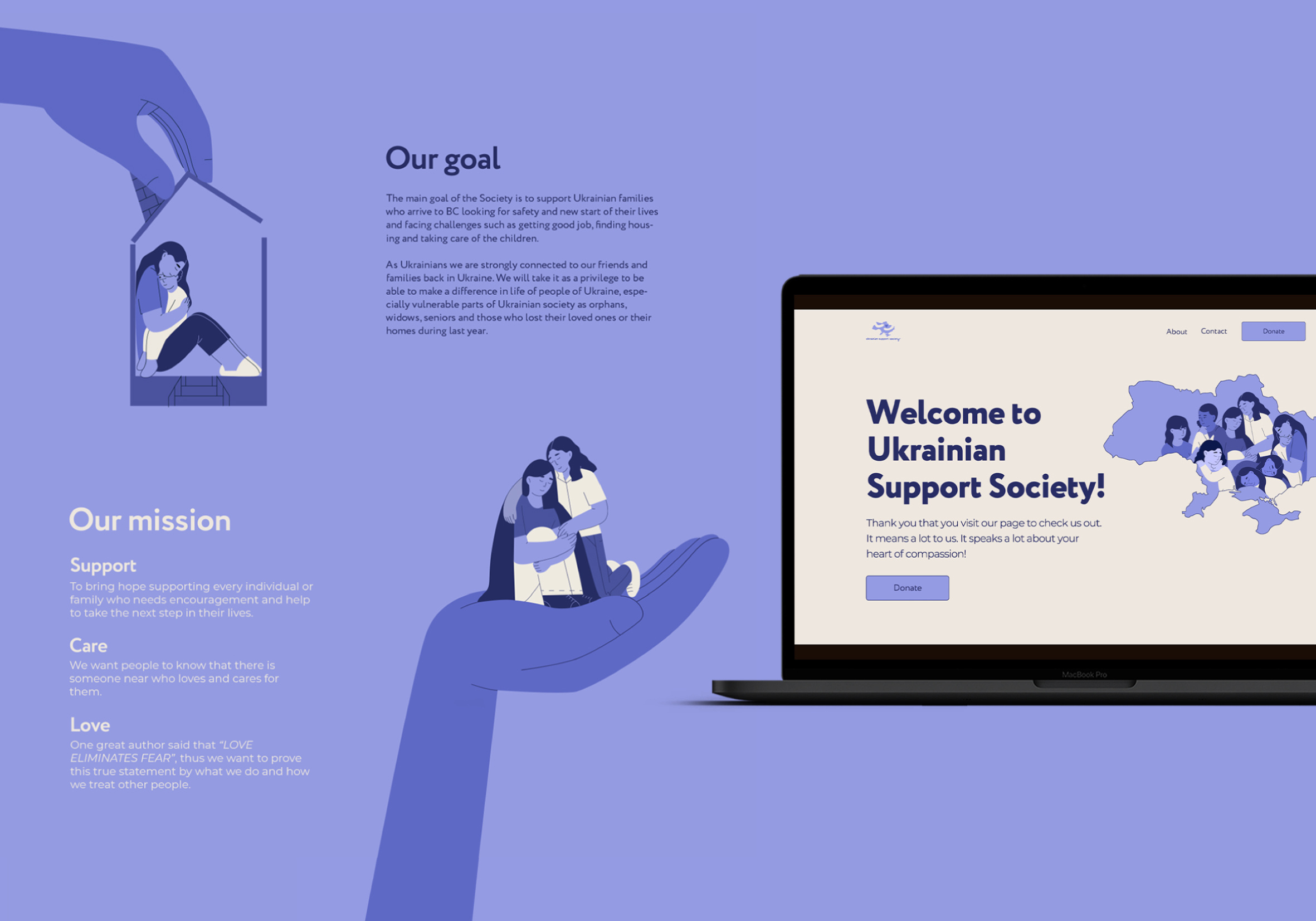 Landing page for non-profit organization graphic landing page design ngo brand stationery design website design website non profit organization