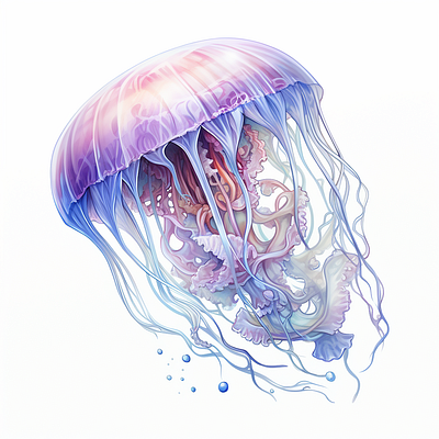 Watercolor Jelly Fish animal art clipart design fairy graphic design illustration jellyfish ocean sea underwater watercolor