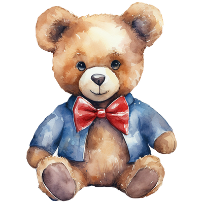 Watercolor Teddy Bear art bears clipart design graphic design illustration teddy teddy bears watercolor teddy bears
