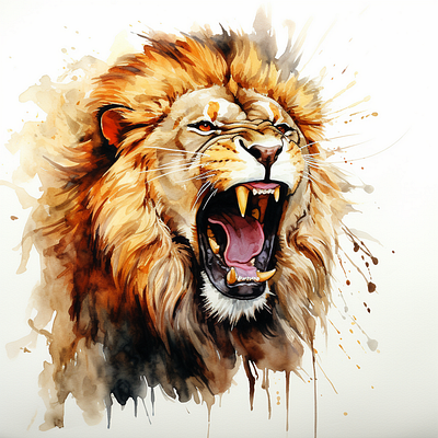 Lion animal art beast clipart design forest graphic design illustration lion watercolor wild