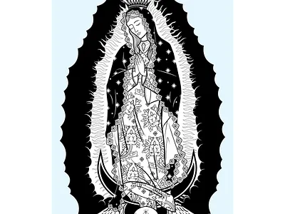 Ave Maria art design flat graphic design illustration line art maria vector art