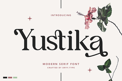 Yustika - Elegant Serif Typeface aesthetic font beauty font branding design displayfont elegant fashion font serif font skincare typeface