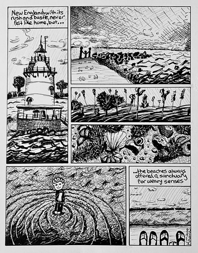 Comic Illustration: Home comic drawing illustration pen ink