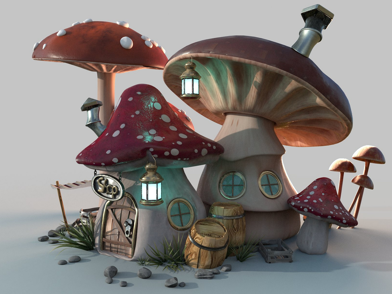 Little mushroom. Low Poly Mushroom. Mushroom House. Little Green Mushroom. Tinkercad ideas Mushroom House.