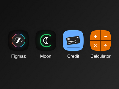 App icon #5 app branding calculator card credt card dailyui design figma icon illustration logo minimal moon ui