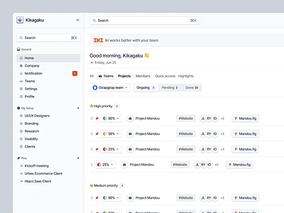 IKI - Business Process Management Dashboard app design business management dashboard management planning productivity project management software project manager saas schedule task task manager task tracker team team management to do ui ui design uiux workflow