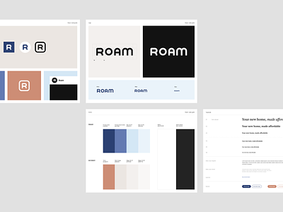 Roam Branding V2 brand branding guidelines kit logo palette real estate styleguide