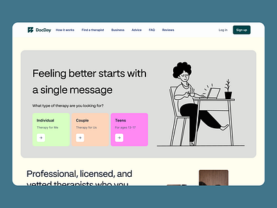 Therapy Site branding design graphic design illustration layout logo ui ux