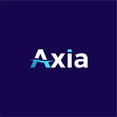 Axia logo branding design graphic design logo logo design logo folio modern water
