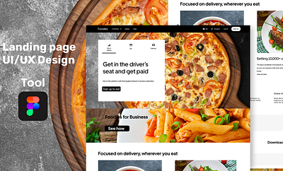 Foodies delivery website design design graphic design landing page design ui ux webpage design website design