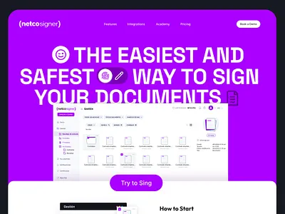 Sign - Landing Exploration clean color freelance icons landing landing page logo ui ux web design