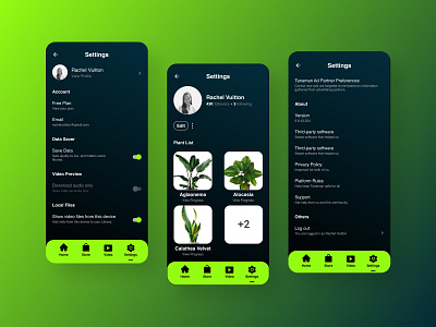 Tanaman - Florist App | Daily UI Challenge 007 (Settings) branding graphic design ui