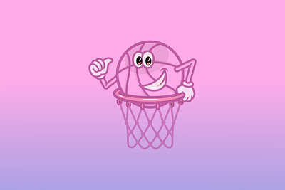 New Dribbble Shoot Basket baseball branding cartoon design dribbble graphic design icon illustration logo mascot vector