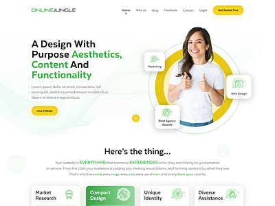 Online Jungle - A Marketing & Web Design Agency digital market website landing page ui ui ux design user interface web design agency website website design website layout designer