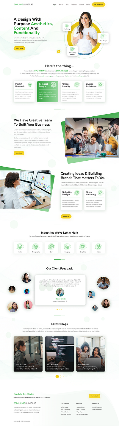 Online Jungle - A Marketing & Web Design Agency digital market website landing page ui ui ux design user interface web design agency website website design website layout designer