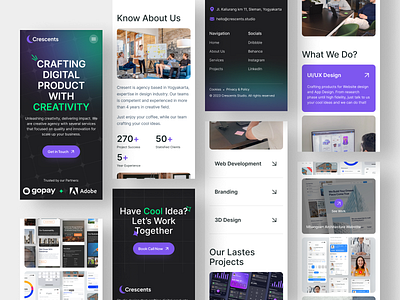 Crescents - Creative Agency Responsive agency company website creative creative agency degital agency home page landing landing page mobile design portfolio portfolio website responsive studio studio design ui web design website website design