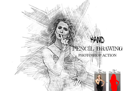 Hand Pencil Drawing Photoshop Action photoshop action