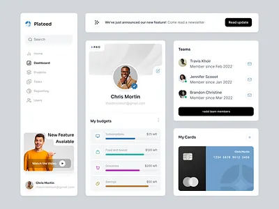 Finance Component Design clean component dashboard dashboard component design finance minimal navigation web web deisgn