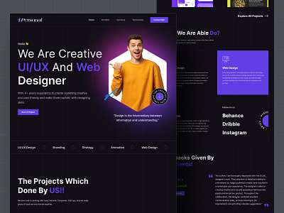 Personal Landing Page dark mode landing page design landing page landing page design personal landing page personal portfolio personal website ui ui design under experience user interface ux ux design website website design website ui design