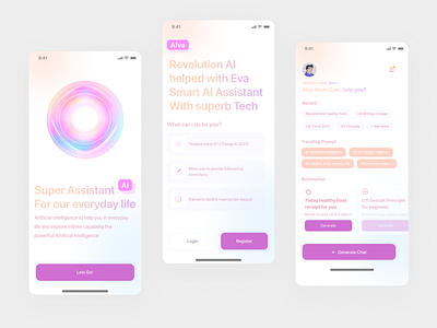 AIva - Chat AI Light Mode ai chat ai chat bot android app artificial chat bot chat gpt clean ui design light mode product design ui design uiux uiux design