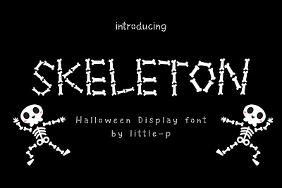 Skeleton : Halloween Display Font bold font cute font display font font font design halloween halloween display handwritten font kid font typography