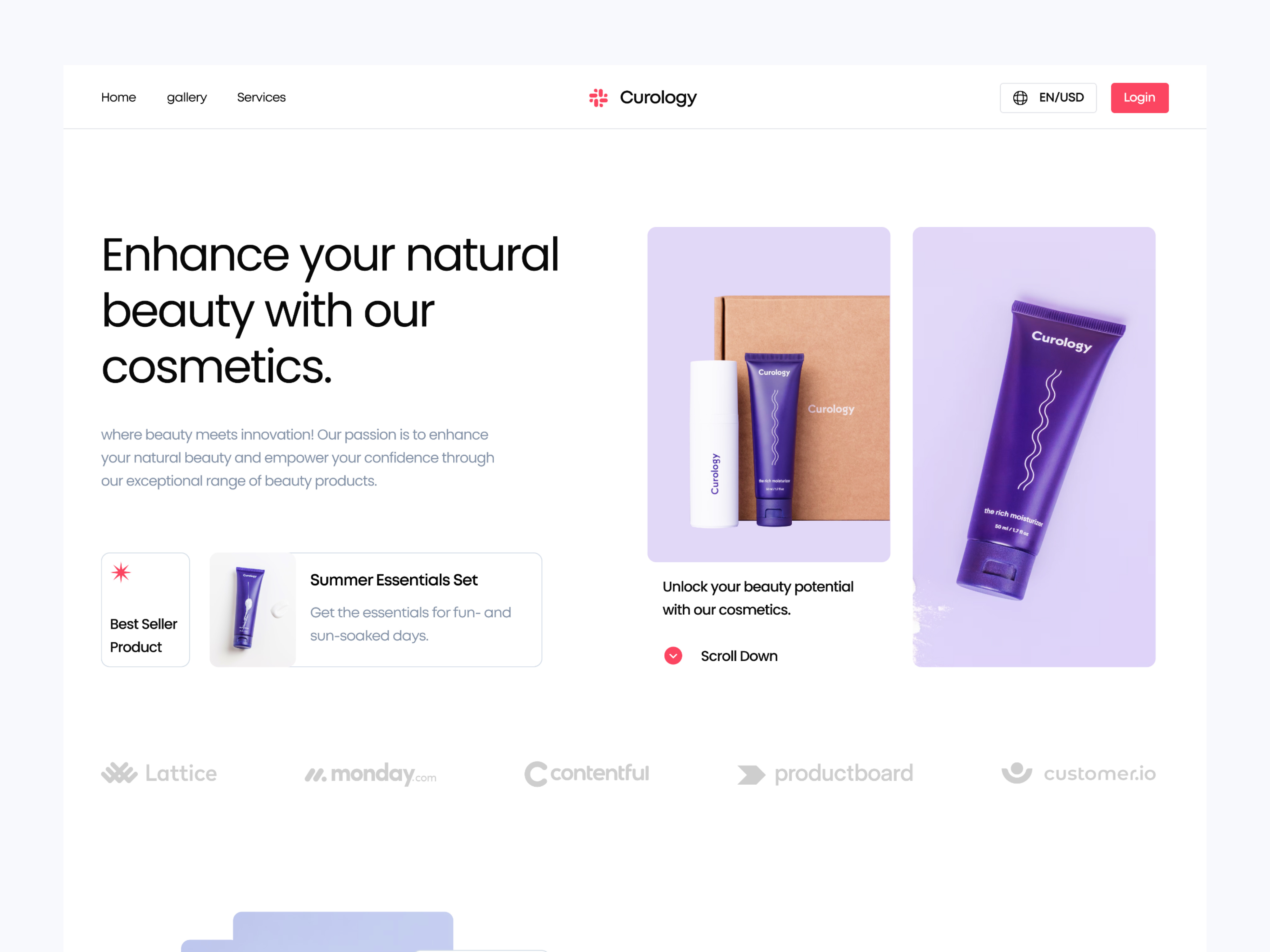Landing Page - Curology agency beauty business design fashion glow glowing glowup landing page landing page design man skin skincare ui uiux ux webapp website website design woman