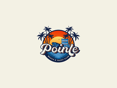 The Pointe Resort Logo adventure agency beach branding club concept design guesthouse hostel hotel idea lodge logo minimal modern motel resort tour travel yacht