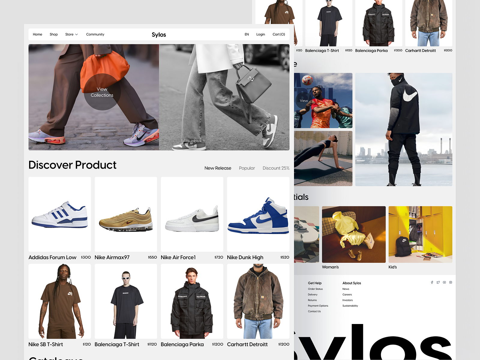 Sylos - Ecommerce Website by Rizal for Kretya Studio on Dribbble