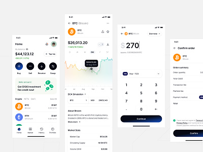 Cryptocurrency: Mobile App ⚡️ case study crypto design gradient icons illustrations investment mobile apps money nazmi javier portfolio product research style guide trading ui ui ux unspace ux design web3