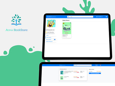 Atma Bookstore book store ui web design