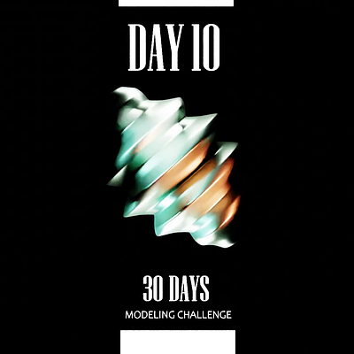 30 days modeling challenge - day 10 3d animation b3d blender metallic motion graphics